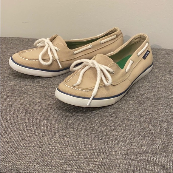 canvas slip on boat shoes